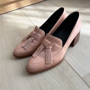 Rebecca Minkoff Blush Tassel Loafers with Block Heel